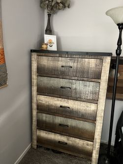 Tall Chest Of Drawers Real Wood- Nightstand, Headboard