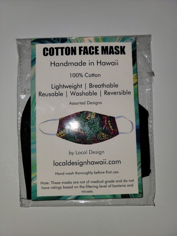 Cotton Face Mask Hawaiian Made