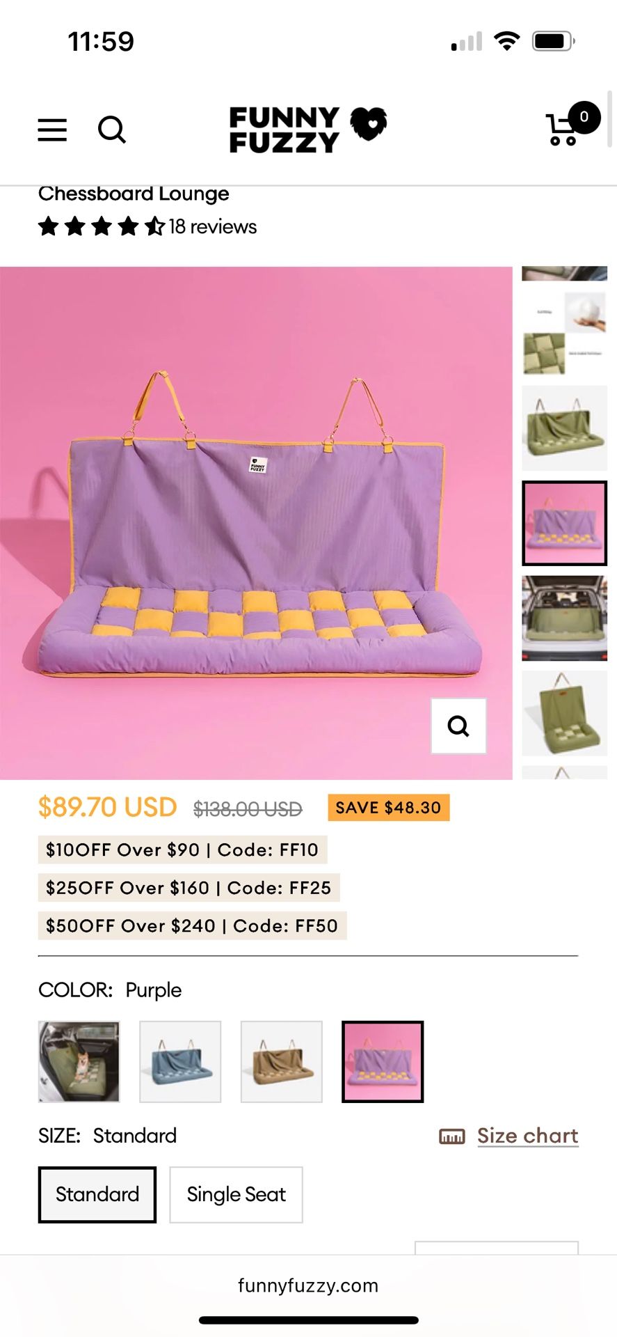 Funny Fuzzy Pet Seat Cover