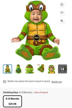 Turtle Ninja Costume 12-18 M