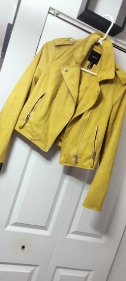 Suede Burnt Yellow Forever 21 Jacket