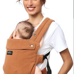 Momcozy Baby Carrier with Natural Cotton Linen, Sepia Color