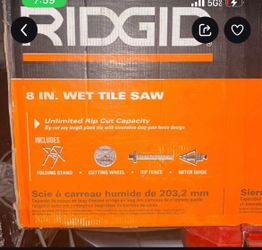 RIDGID 12 Amp 8 in. Blade Corded Wet Tile Saw with Extended Rip