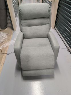 Compact power recliner- soft blue/sea foam