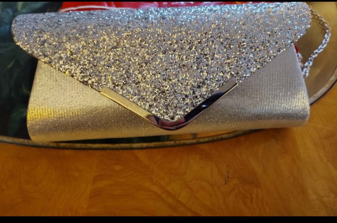 Silver Sparkle Clutch/Purse