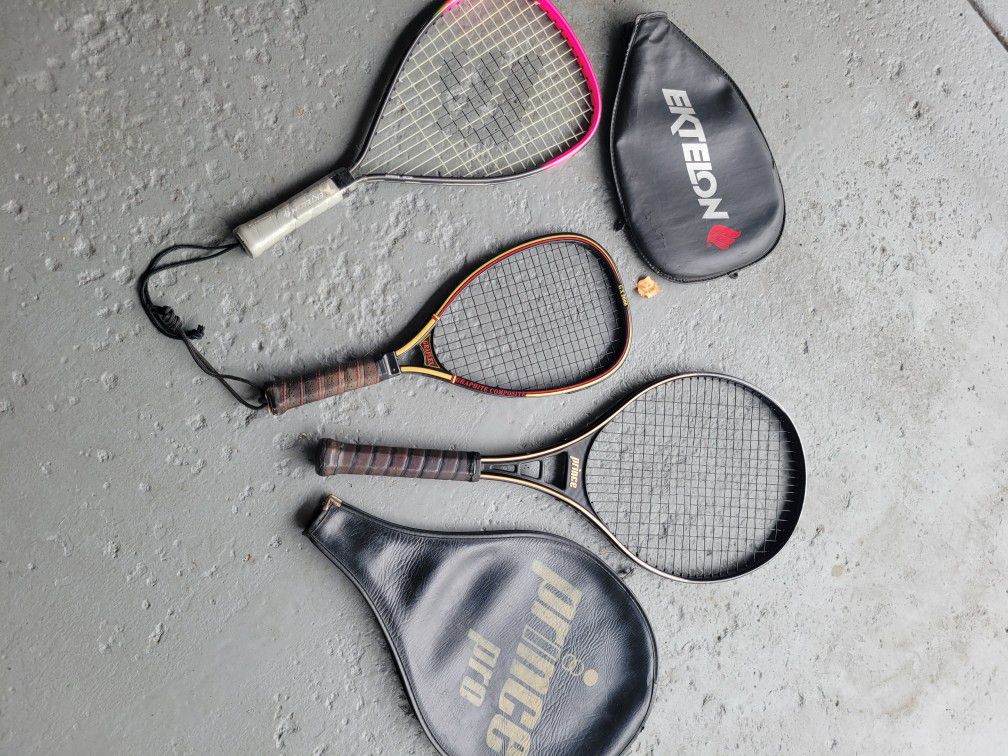 Prince Pro And Ektelon Tennis Rackets