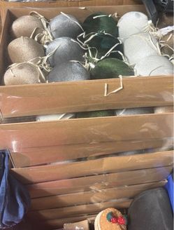 $12 per box 15 Pcs Christmas Tree Ornaments Velvet Balls, 3.15 Inch Shatterproof Xmas Bulbs Decorations Set for Family Holiday Wedding Party Xmas Hang