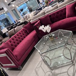 Beautiful Sofa Set ❤️ Burgundy Color