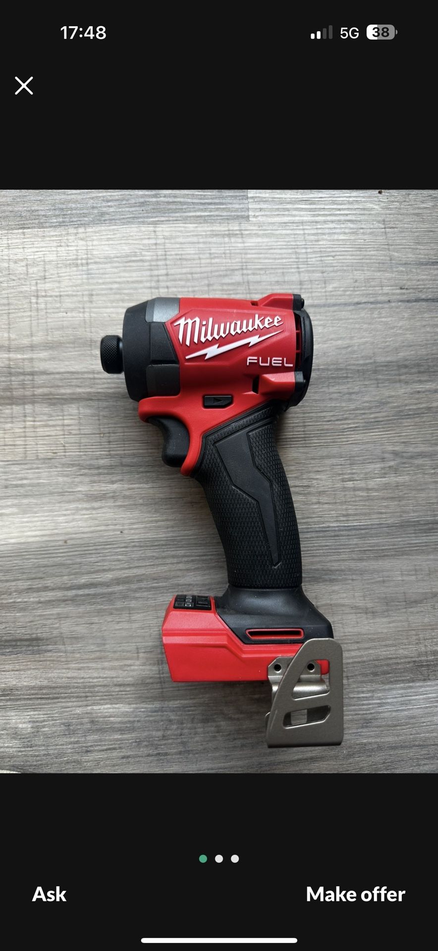 Milwaukee Impact with Free 3.0 Battery