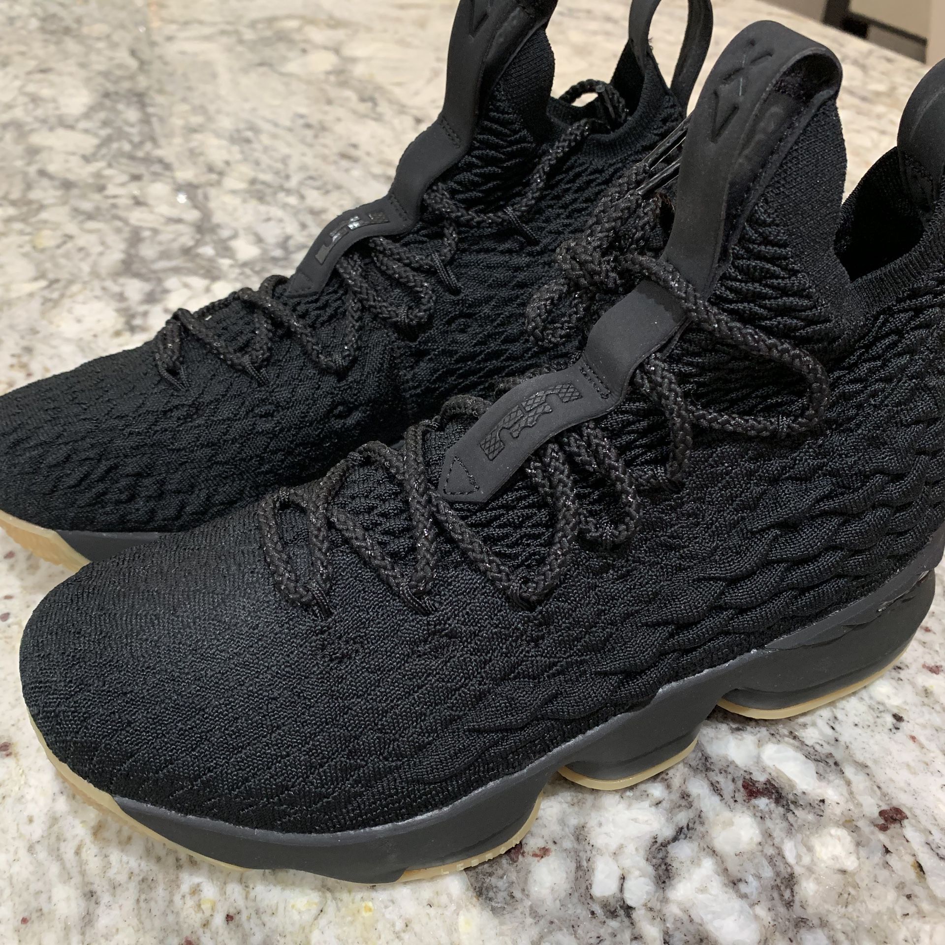 Nike Lebron XV (GS) Black Gum Basketball Shoes