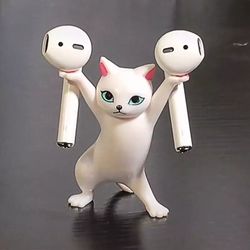 Dancing Cat Earphone Stand For AirPods 1-2 Pro Headphones Holder 