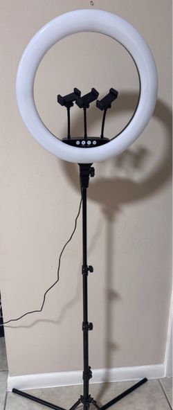 Vivitar 18" RGB Ring Light with Tripod & 3 Phone Holders