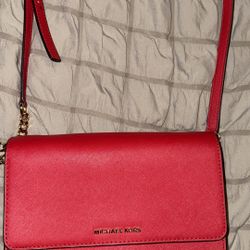 Red Michael Kors Crossbody Bag $30