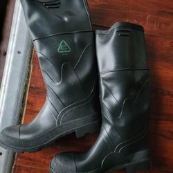 Onguard Size 11 Plain Toe Knee Boots, Men's, Black (NEW) 
