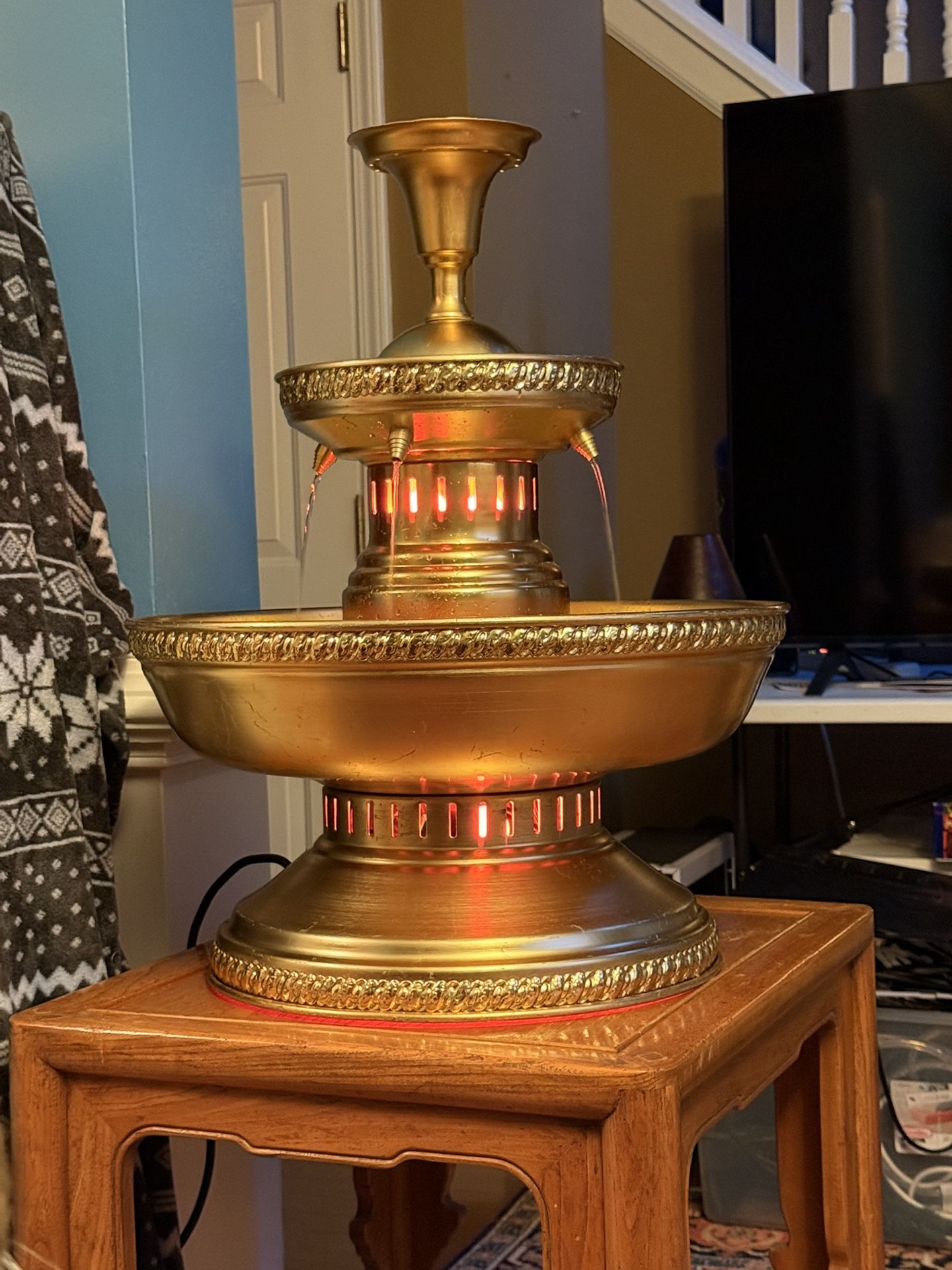 apex fountain prince gold anodized aluminum beverage fountain