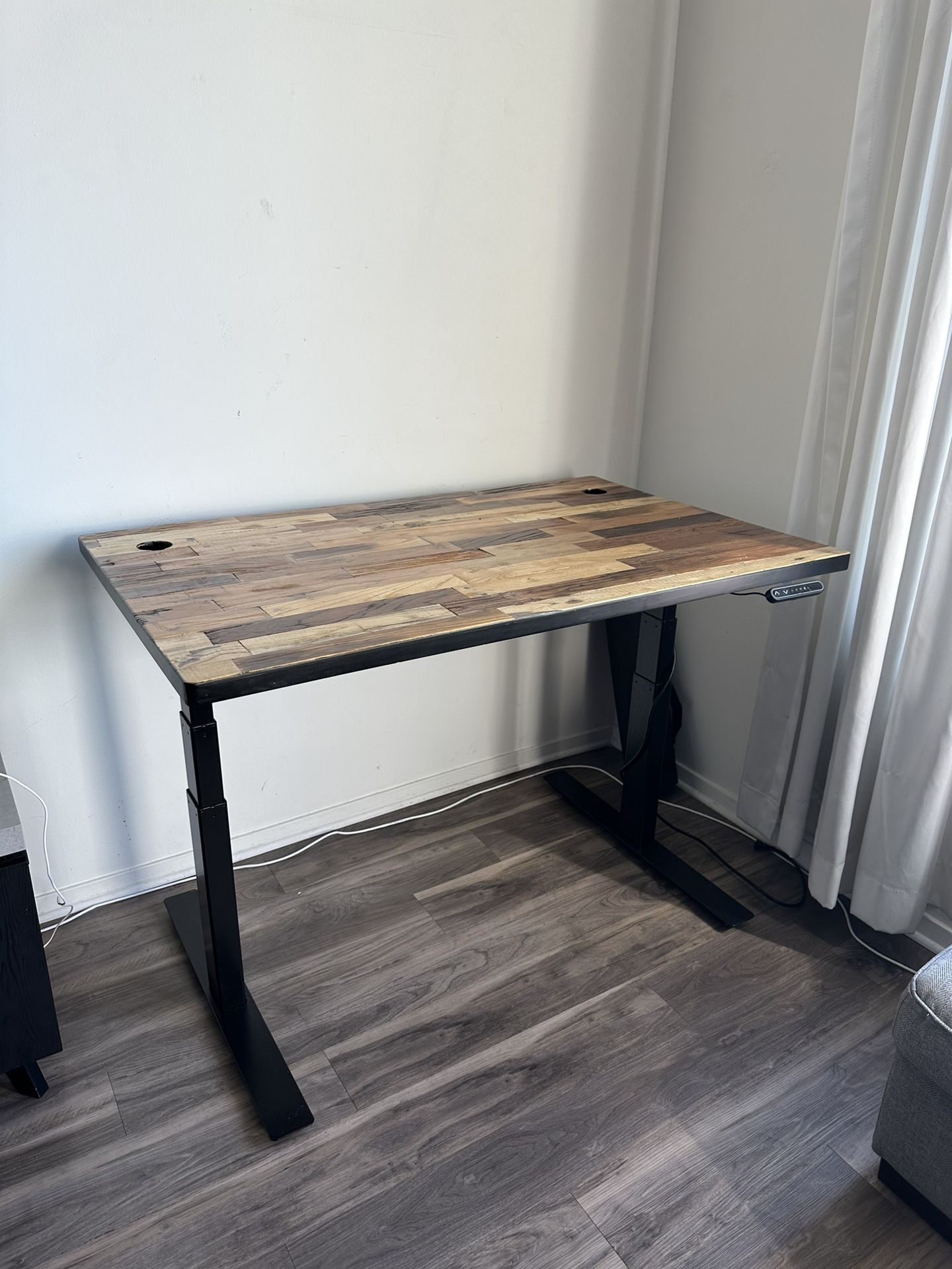 Stand Desk 48x 30 Reclaimed Wood Perfect Condition