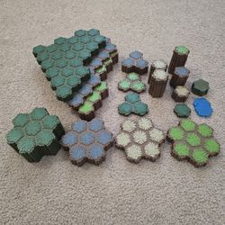 Heroscape Terrain Lot with 316 Hexes Terrain Tiles Sand  Grass Rock Water