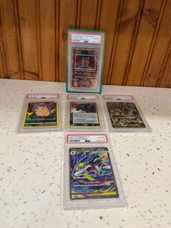 Pokemon cards PSA 10 slabs