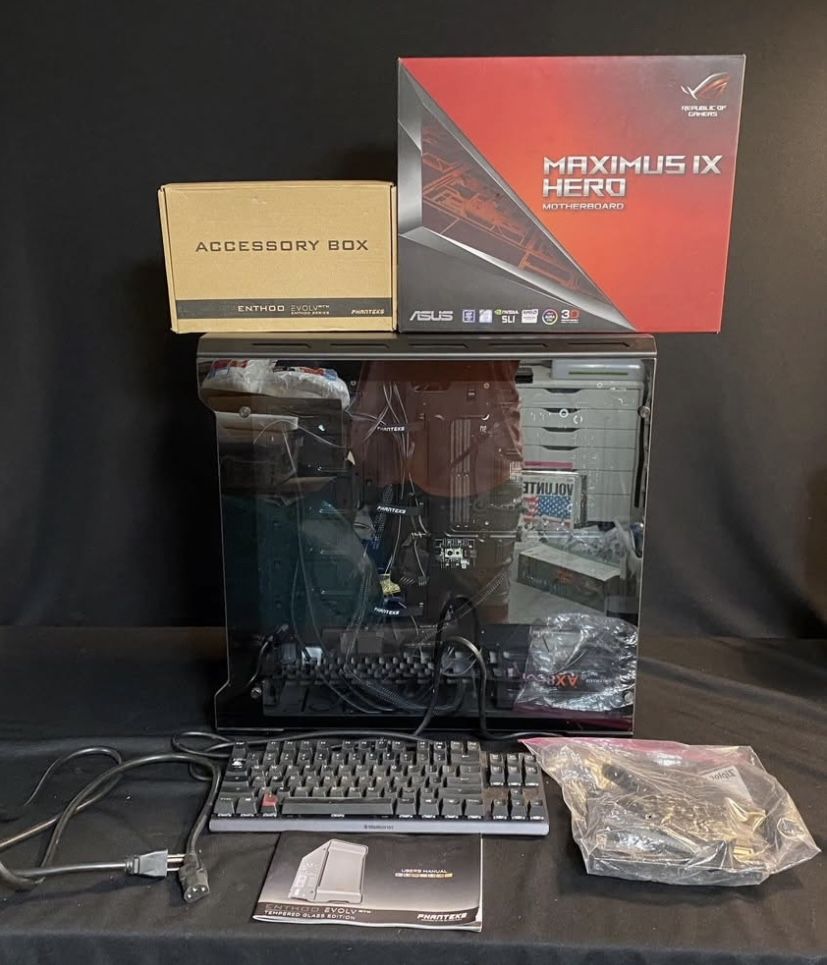 PHANTEKS ENTHOO EVOLV X ATX GLASS Computer Case WITH ALL COMPONENTS EXCEPT HARD DRIVE