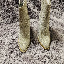 Steve Madden Sparkling Rhinestone Heeled Boots