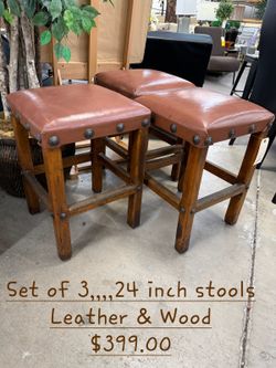 Counter Stools 24 inch high set of 3We are located at 2811 East Bell road. Another Time Around Furniture.