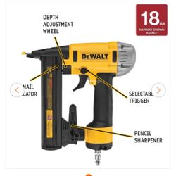 DEWALT Pneumatic 18-Gauge 1/4 in. Crown Corded Stapler