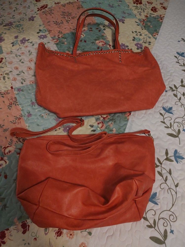 Spring Coral/Orange Purses (2) for $30