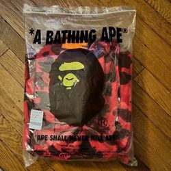 Bape Hoodie Red