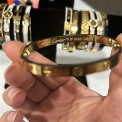 18k Gold Love Bracelet   Ring