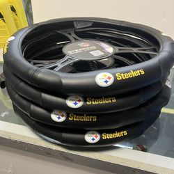 Steelers steering wheel cover