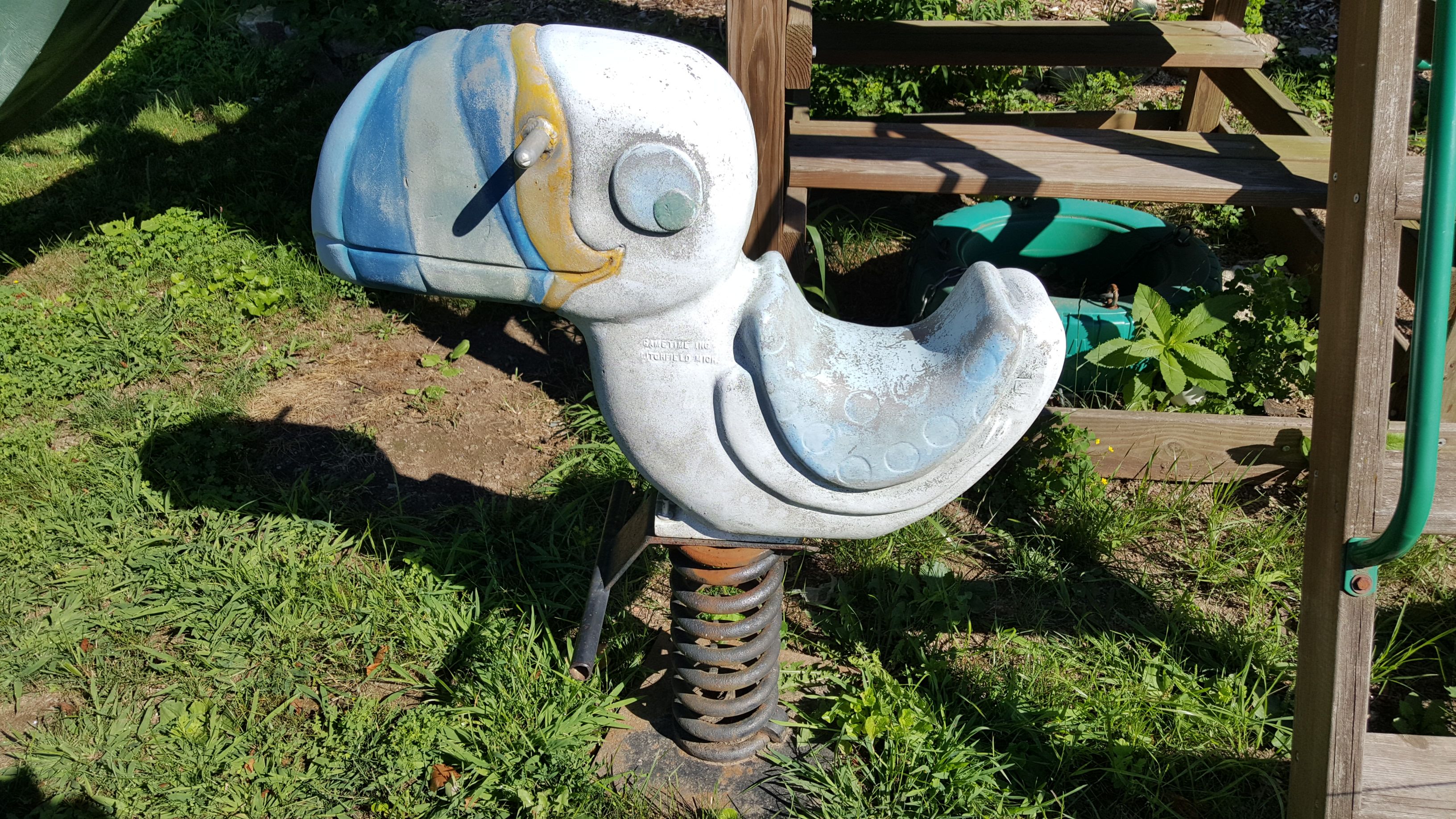 Aluminum playground inground rider