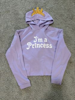 purple "Im a princess" kids hoodie 