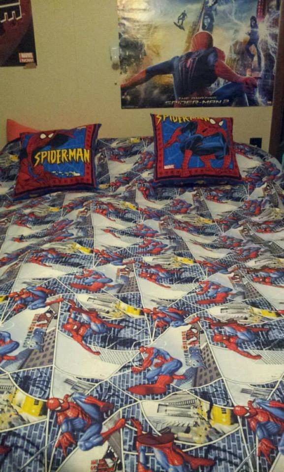 Spiderman blanket and pillows hommade