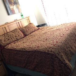 Free Used King Size Bed With Topper 