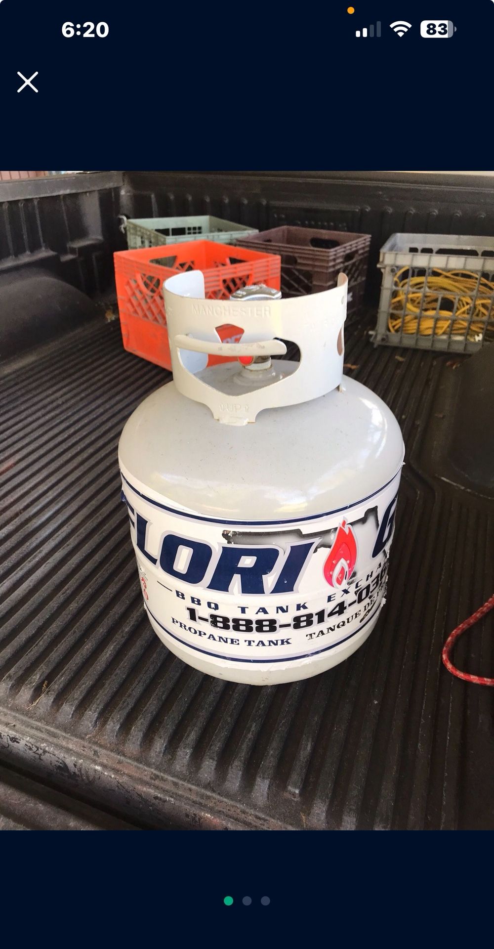 Propane Tank Full Sealed Ready For Bbq Grill 20 Pound Size $45 Cash Free Gage