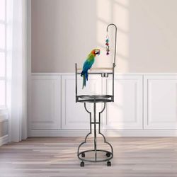 Bird Parrot Play Stand with Toy Hook