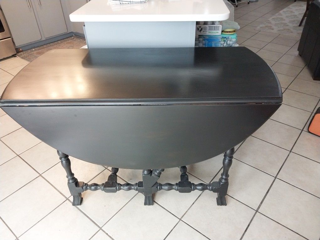 Black Drop Leaf Table