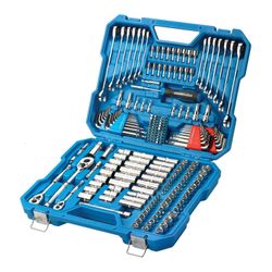 Channellock 225pc Professional Mechanic's Tool Set SAE & Metric Ratcheting Wrenches 1/4, 3/8, 1/2 inch Drive Sizes $79.99