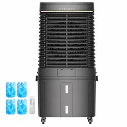 4,000CFM Portable Evaporative Cooler, Swamp Cooler with 13.5 Gal Tank, Remote,4 ice packs