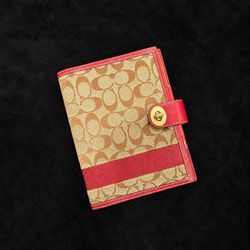 Coach 2006 Y2K Signature C Jacquard Turnlock Notebook Journal Planner Cover