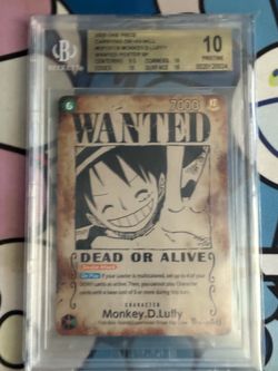 One Piece Carrying On His Will Monkey.D.Luffy WANTED POSTER SP OP13 118 BGS 10