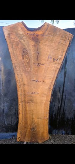 Fleshly cut English Walnut live edge wood slab
