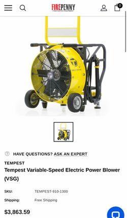 Tempest power blower fan
