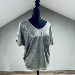 New Small Metallic Silver Top