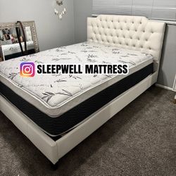 New Queen Bed Frame With Matress 