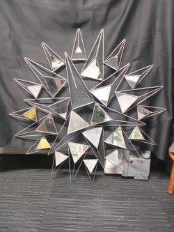 Mirror. Art Deco. 34xround  Star Burst