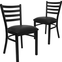 Restaurant Style Metal Chairs – 2 Pack