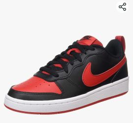Nike Court Borough Low 2 Black/university Red-white