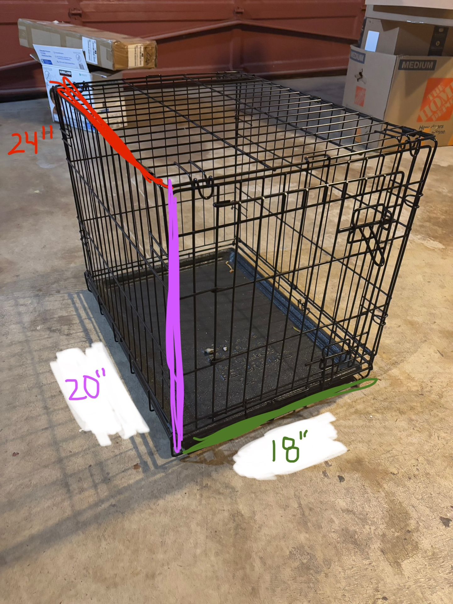 Foldable Dog Crate Wire Metal Dog Kenne