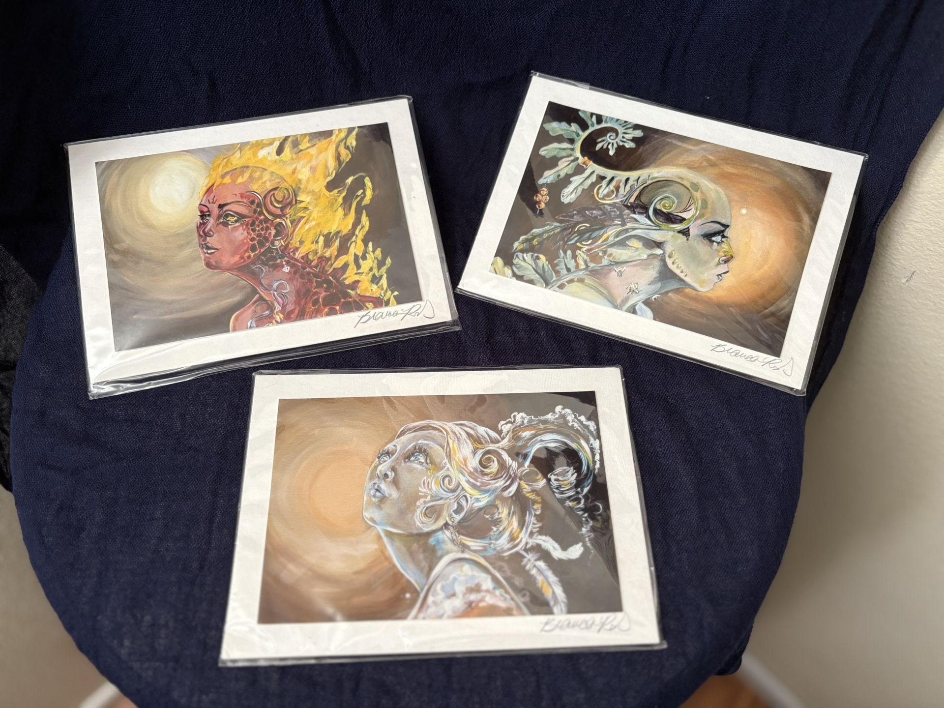 Elemental Print On Flat Canvas Panel